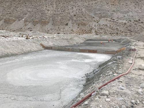 Permeable lightweight cellular concrete pour