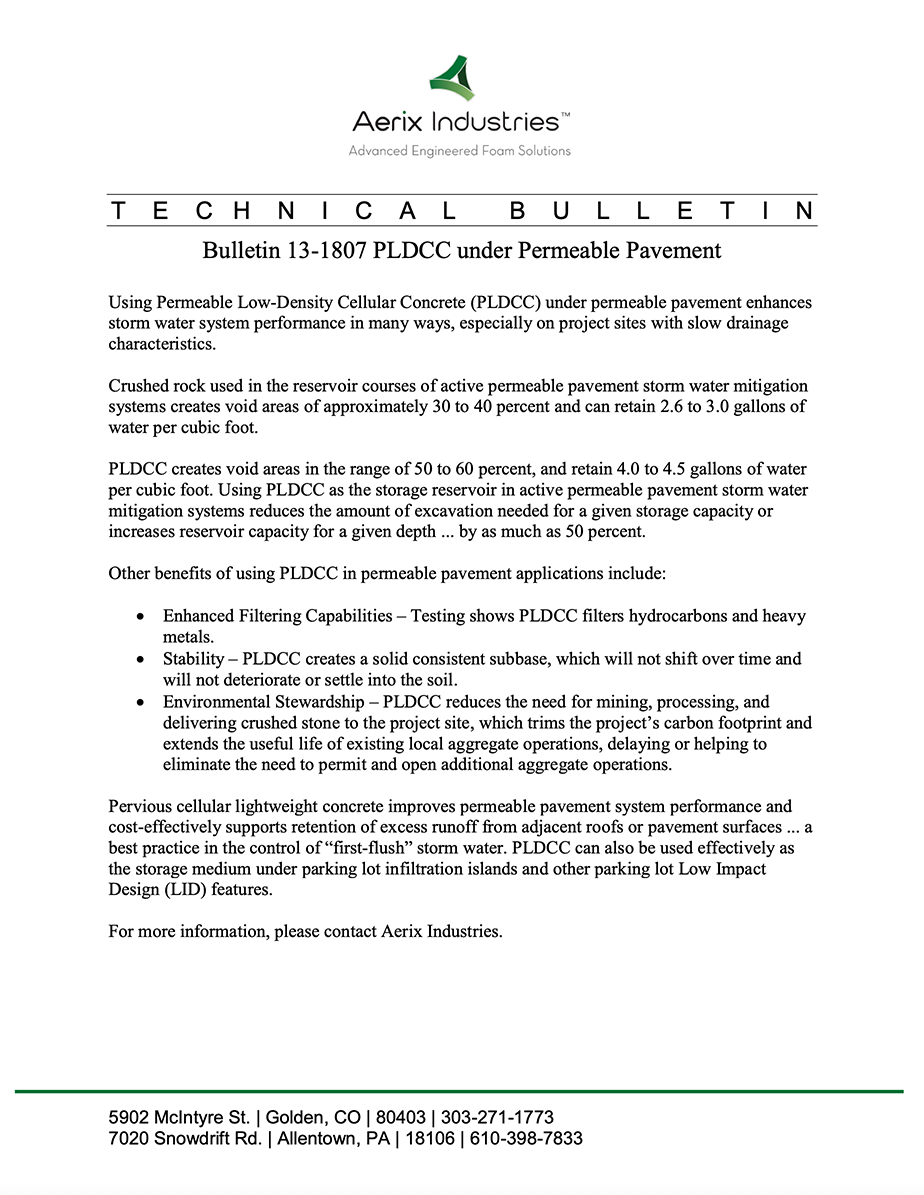 Pldcc-under-Permeable-Pavement